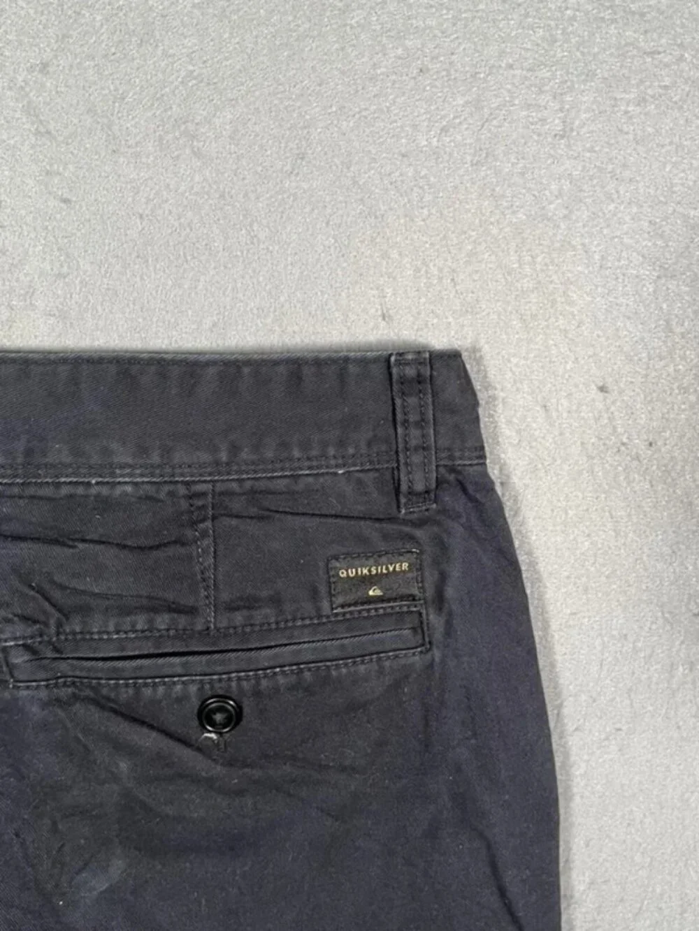 Quiksilver Black Chino Shorts Cotton Surf Skate W33 I9
